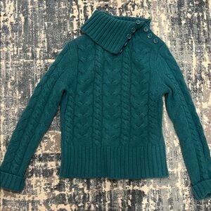 Banana Republic Teal Cowl Neck Sweater